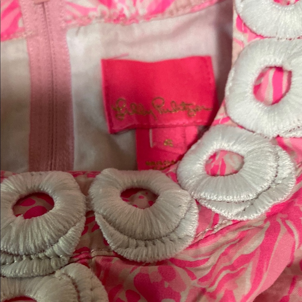Lilly Pulitzer Vibrant Pink and White Floral Top